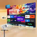 NÖRDIC 1080P Projector Netflix Certified 200 ANSI lumen 2.4/5G WiFi 6 support for iOS/Android