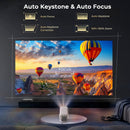 NÖRDIC 1080P Projector Netflix Certified 200 ANSI lumen 2.4/5G WiFi 6 support for iOS/Android