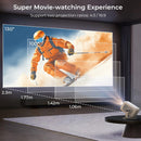 NÖRDIC 1080P Projector Netflix Certified 200 ANSI lumen 2.4/5G WiFi 6 support for iOS/Android