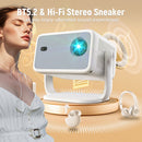 NÖRDIC 1080P Projector Netflix Certified 320 ANSI lumen 2.4/5G WiFi 6 support for iOS/Android