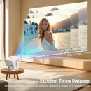 NÖRDIC 1080P Projector Netflix Certified 320 ANSI lumen 2.4/5G WiFi 6 support for iOS/Android