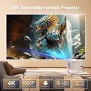 NÖRDIC 1080P Projector Netflix Certified 320 ANSI lumen 2.4/5G WiFi 6 support for iOS/Android