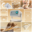 NÖRDIC 1080P Projector Netflix Certified 320 ANSI lumen 2.4/5G WiFi 6 support for iOS/Android