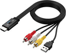 NÖRDIC RCA to HDMI Converter 1080P 16:9/4:3 for VCR, VHS and DVD Players, Mini Composite CVBS Audio and Video Adapter with PAL and NTSC Support
