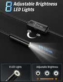 NÖRDIC 10m 1920x1440p HD Endoscope Camera with Light, IP67 Waterproof Inspection Camera for iOS & Android, Plug & Play