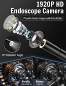 NÖRDIC 10m 1920x1440p HD Endoscope Camera with Light, IP67 Waterproof Inspection Camera for iOS & Android, Plug & Play