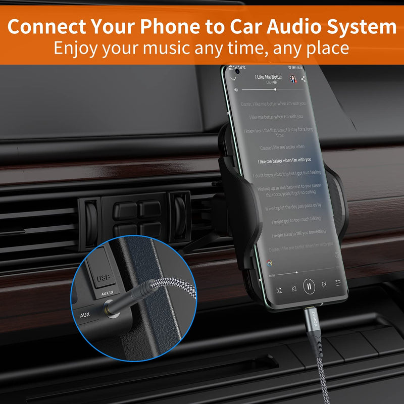 NÖRDIC 1,2m USB-C to 3.5mm Headphone Audio Aux Jack Cable