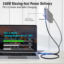 NÖRDIC 1.5m Thunderbolt 5 cable 80Gbps data transfer 240W charging 120Gbps bandwidth 16K60Hz 8K60Hz 4K540Hz
