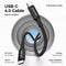 NÖRDIC 1.5m USB4 USB-C to C nylon braided cable PD3.1 240W 40G 8K60Hz 4K144Hz Black