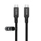 NÖRDIC 1.5m USB4 USB-C to C nylon braided cable PD3.1 240W 40G 8K60Hz 4K144Hz Black