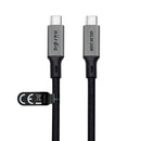 NÖRDIC 1.5 m USB4 USB-C to C nylon braided cable PD3.1 240W 40G 8K60Hz 4K144Hz gray