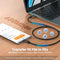 NÖRDIC 1.5m USB-C to C nylon braided cable fast charging with PD3.1 240W 48V 5A with Emarker