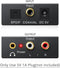 NÖRDIC 192KHz Digital to Analog audio converter, Toslink and Coaxial to RCA L/R and 3.5mm AUX D/A convertor