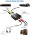NÖRDIC 192KHz Digital to Analog audio converter, Toslink and Coaxial to RCA L/R and 3.5mm AUX D/A convertor