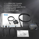 NÖRDIC 192 kHz Digital to Analog Audio Converter, SPDIF Optical to 3.5 mm Adapter with 1 m Optical Cable + 1 m 3.5 mm Audio Cable
