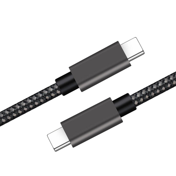 NÖRDIC 1M USB C 3.1 To USB C Nylon Braided Cable Quick Charging 3A Gen1 5Gbps Power Delivery PD 60W