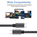 NÖRDIC 1M USB C 3.1 To USB C Nylon Braided Cable Quick Charging 3A Gen1 5Gbps Power Delivery PD 60W