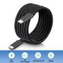 NÖRDIC 1M USB C 3.1 To USB C Nylon Braided Cable Quick Charging 3A Gen1 5Gbps Power Delivery PD 60W