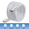 NÖRDIC 1M USB C 3.1 To USB C Nylon Braided Cable Quick Charging 3A Gen1 5Gbps Power Delivery PD 60W White