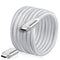 NÖRDIC 1M USB C 3.1 to USB C Nylon braided cable Quick charging 5a Gen2 10Gbps Power Delivery PD 100W with emarker white