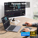 NÖRDIC 1m Mini DisplayPort to DisplayPort cable 8K@60Hz 4K@240Hz 32.4Gbps