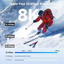 NÖRDIC 1m Mini DisplayPort to DisplayPort cable 8K@60Hz 4K@240Hz 32.4Gbps