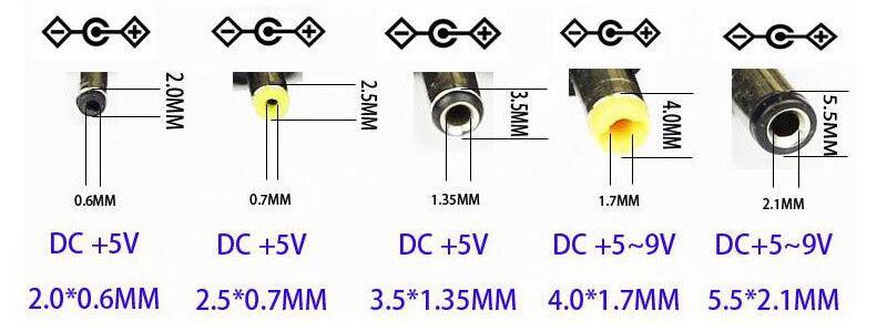 NÖRDIC 1m Power cable USB to DC with 5 contacts USB DC Power