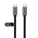 NÖRDIC 1m USB 3.2 Gen 2 USB-C to C nylon braided cable PD3.1 240W 20G 4K60Hz gray
