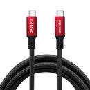 NÖRDIC 1m USB4 USB-C to C nylon braided cable PD3.1 240W 40G 8K60Hz 4K144Hz red