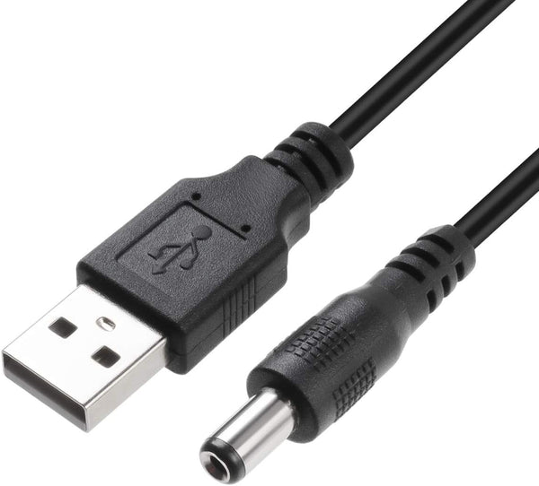 NÖRDIC 1 m USB-A cable to DC 5.5×2.5 mm 2A