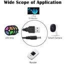 NÖRDIC 1 m USB-A cable to DC 5.5×2.5 mm 2A