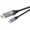 NÖRDIC 1m USBC to HDMI 4K 60Hz nylon braided cable space grey support for HDCP1.4 and 2.2
