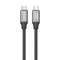 NÖRDIC 1m USB-C to C nylon braided cable fast charging with PD3.1 240W 48V 5A with Emarker