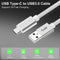 NÖRDIC 1m USB C to USB A cable USB3.1 GEN1 Fast charge 3A 60W 5GBPS Nylon Braided white