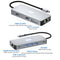 NÖRDIC 1 to 10 USB-C docking station 2xHDMI 4K60Hz 3xUSB3.0, 1xUSB-C, 1xRJ45 GigaLan, 1xPD100W, 1xSD & 1xMicroSD