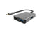 NÖRDIC 1 to 4 USB C Docking station 1xHDMI 4K 30Hz 1xUSB C 60W PD 2xUSB3.1 5Gbps Aluminum Space Gray