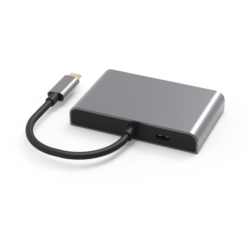 NÖRDIC 1 to 4 USB-C Docking Station 3 Monitors 2xDP 4K60Hz, 1xHDMI 4K60Hz 1x USB-C PD100W
