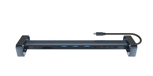 NÖRDIC 1 to 10 USB-C docking station 1xHDMI 4K30Hz 1xUSB-C PD100W 3xUSB-A 5G 1xLAN 10/100 1xAudio 1xTF 1xMicroSD Thunderbolt 3 & 4