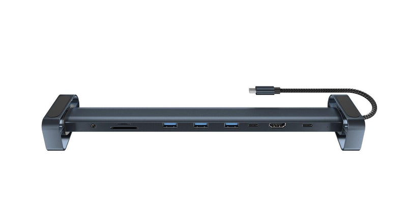 NÖRDIC 1 to 10 USB-C docking station 1xHDMI 4K30Hz 1xUSB-C PD100W 3xUSB-A 5G 1xLAN 10/100 1xAudio 1xTF 1xMicroSD Thunderbolt 3 & 4