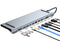NÖRDIC 1 to 12 USB-C docking station for triple monitors 2xHDMI 4K30Hz, 1xVGA, USB-C PD 100W, Thunderbolt 3 & 4