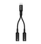 NÖRDIC 1 to 2 USB-C to 2xUSB-C Headphone Adapter with 60W Charging
