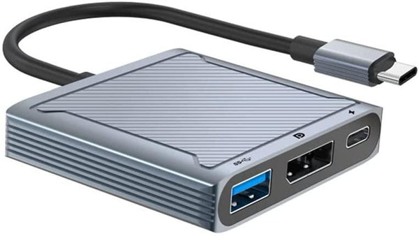 NÖRDIC 1 to 3 Docking station USBC to 1xDP 8K60Hz 1xUSBC 100W PD and 1xUSB-A 5Gbps