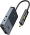 NÖRDIC DisplayLink 1 to 4 Docking Station 2xHDMI 2K@60Hz USB-A & USB-C Compatible with USB 4, Windows and Mac1