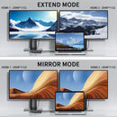 NÖRDIC DisplayLink 1 to 4 Docking Station 2xHDMI 2K@60Hz USB-A & USB-C Compatible with USB 4, Windows and Mac1