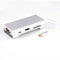 NÖRDIC 1 to 8 C USB Aluminum Docking 1xHDMI 4K 1080p 30Hz 1xVGA 3xUSB 3.1 5GBP 1x USB C PD87W 1xSD / TF card reader silver