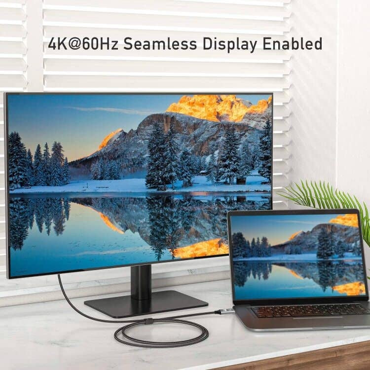 NÖRDIC 20cm Displayport to HDMI 4K60Hz Dynamic HDR 18Gbps