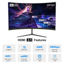 NÖRDIC 20m active AOC optical fiber cable HDMI 2.1 4K 8K 60Hz 120Hz 48Gbps Dynamic HDR eARC, VRR compatible with RTX 3080 3090
