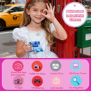 NÖRDIC 2,4" HD Instant Camera, Mini Camera with Photo Printing/Video Recording, Compatible App, Blue