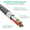 NÖRDIC 25cm USB3.2 Gen1 USB-C to A nylon braided cable quick charge 3A 5Gbps Power Delivery PD 60W