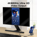 NÖRDIC 25 cm USB 3.2 Gen 2 USB-C to C nylon braided cable PD3.1 240W 20G 4K60Hz black